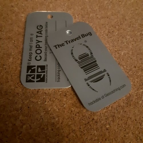 Trackable Luggage Tag for Geocaching Travel Track Tag like a Travel Bug 