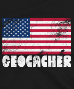 USA Geocacher - Distressed Flag