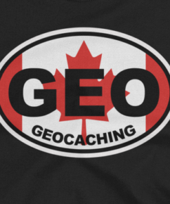 Canadian Flag Oval Geocacher